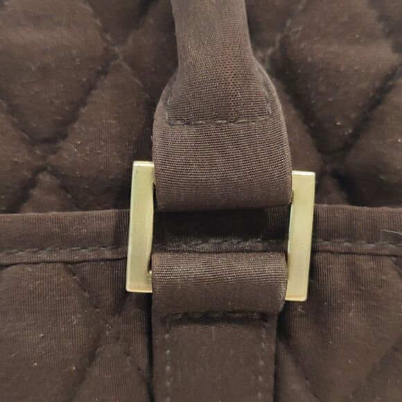 Vera Bradley Boston Expresso Brown Quilted Satchel/Crossbody Bag - Picture 10 of 10